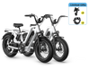 RSST dual electric bike set with full suspension and fat tires, ideal for urban and trail riding.