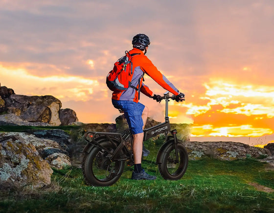 Folding electric bike for commuting and travel with compact lightweight design